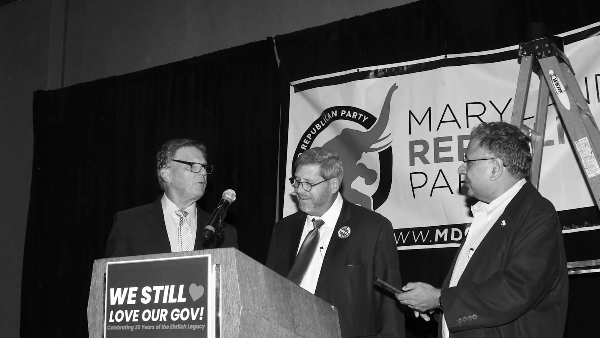 Dwight Patel with Maryland Governor Bob Ehrlich and Greg Massoni